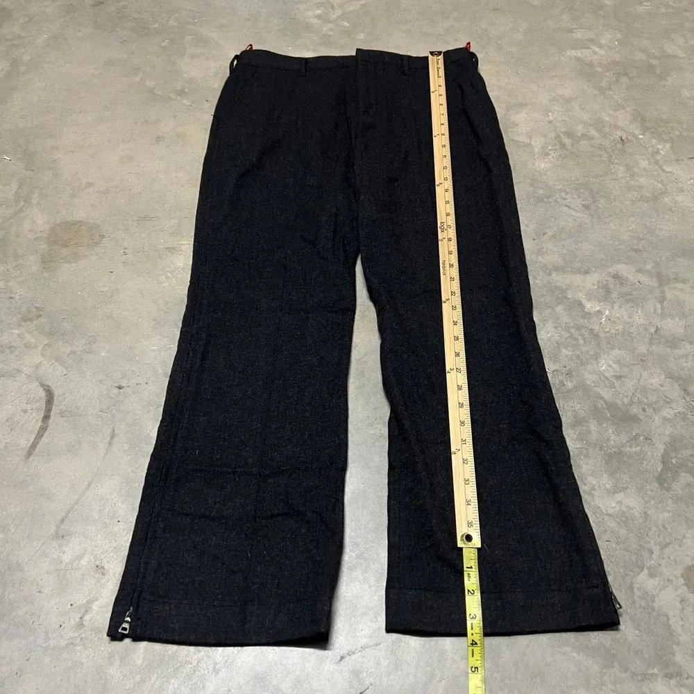Prada Men Charcoal Grey Wool Ankle Zip Trousers Made in Italy Size 50 IT 34 US